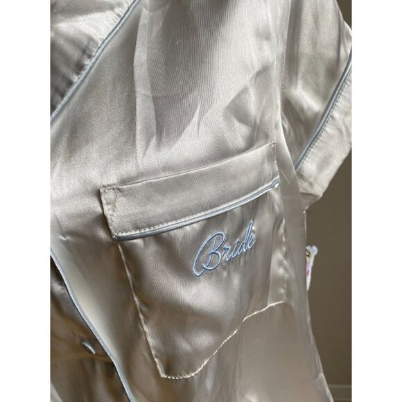 in bloom by Jonquil NEW womens short sleeve satin top sz Medium "Bride" - Picture 3 of 9